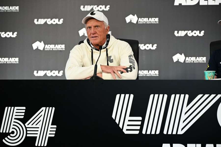 Norman speaks to the media ahead of the Adelaide Invitational