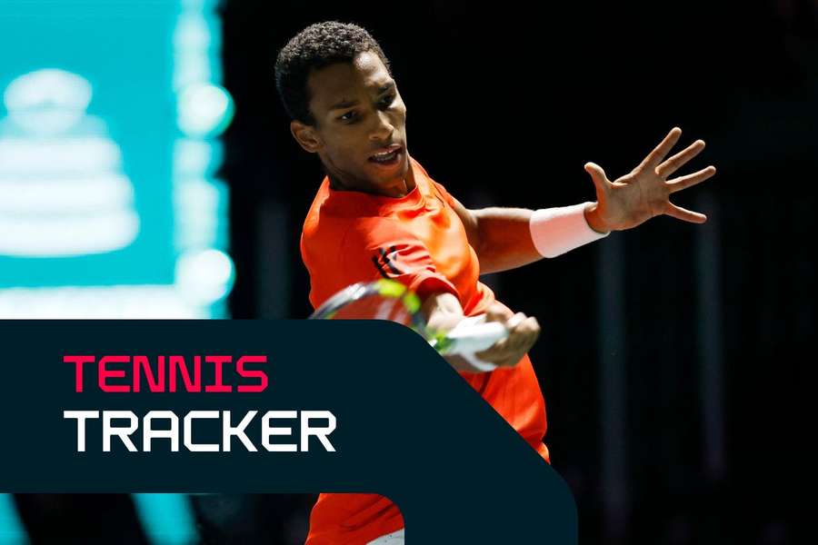 Canada's Felix Auger-Aliassime in action during his singles match against Argentina's Sebastian Baez