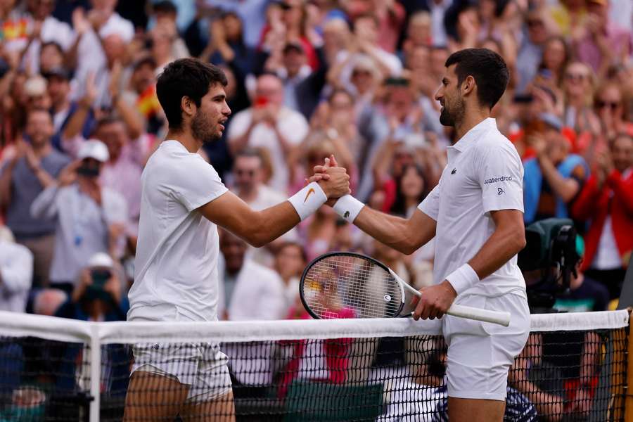 Alcaraz y Djokovic se enfrentaron en la final de Wimbledon