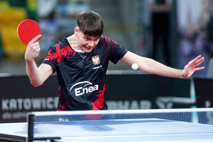 Mateusz Zalewski, gracz Orlicza, w barwach reprezentacji Polski