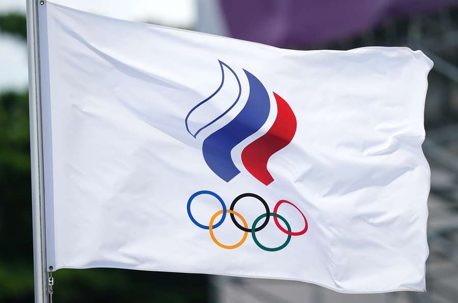 File photo dated 29-07-2021 of a Russian Olympic Committee (ROC) flag