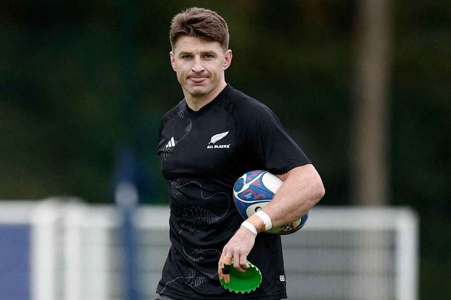 New Zealand's Beauden Barrett during training