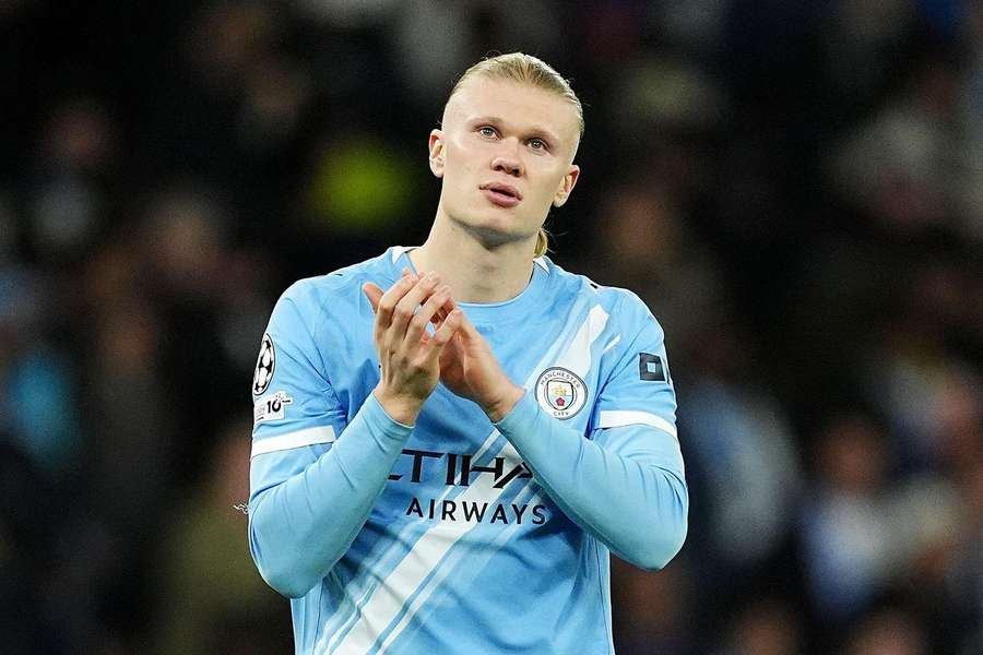 Haaland in action for Man City