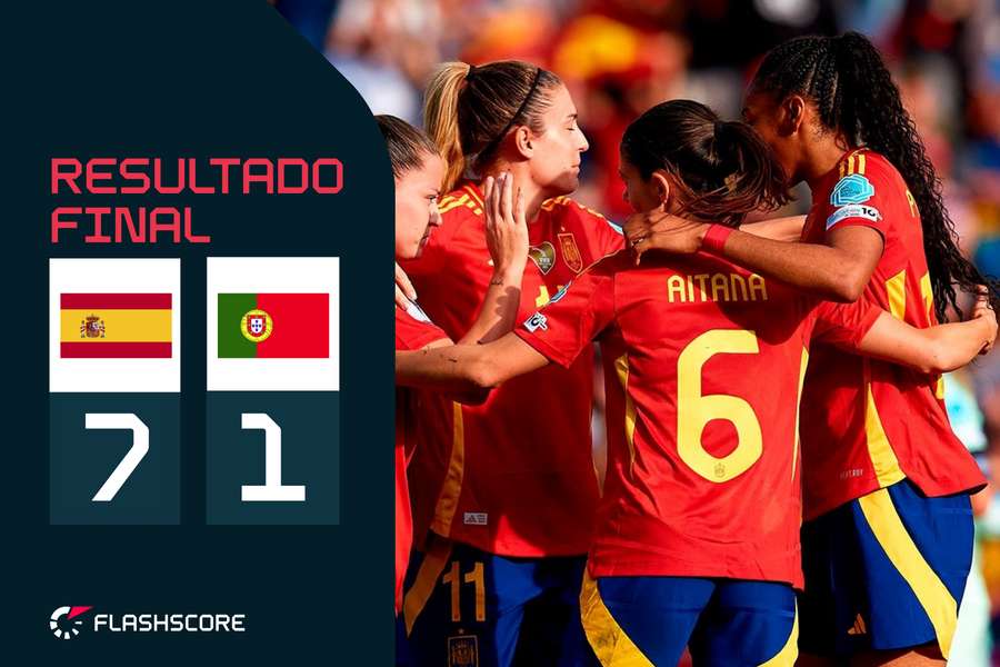 Portugal sofreu goleada pesada em Vigo
