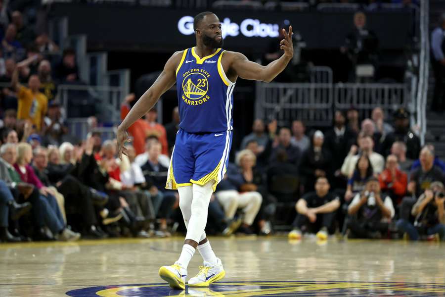Draymond Green reacts during a game