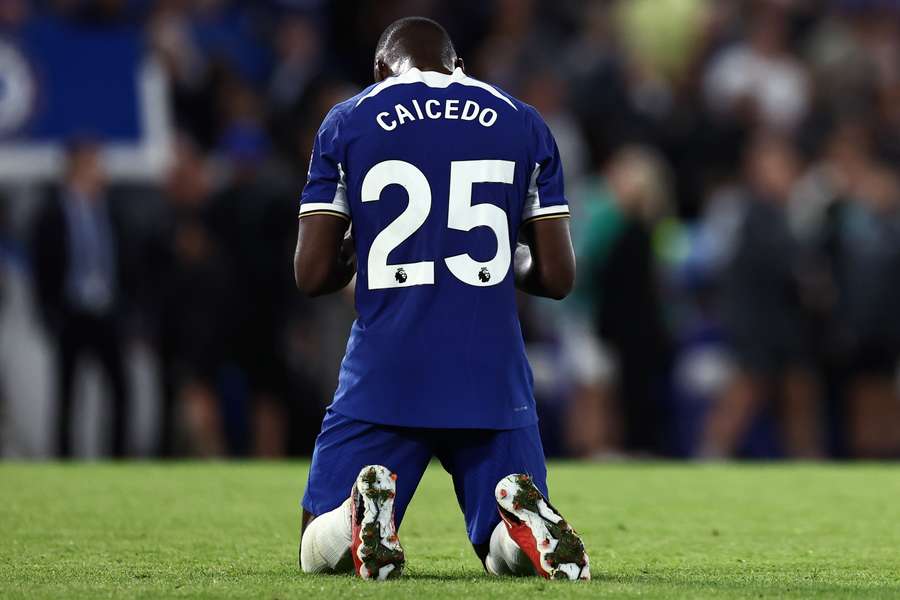 Moisés Caicedo, en Stamford Bridge