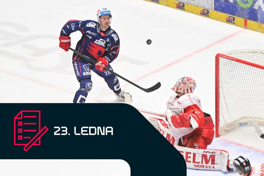 Roman Červenka před olomouckou brankou.