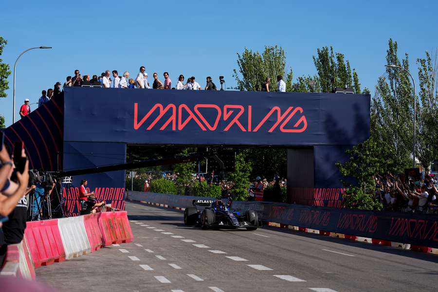 Carlos Sainz, en una exhibición en lo que será el circuito MadRing