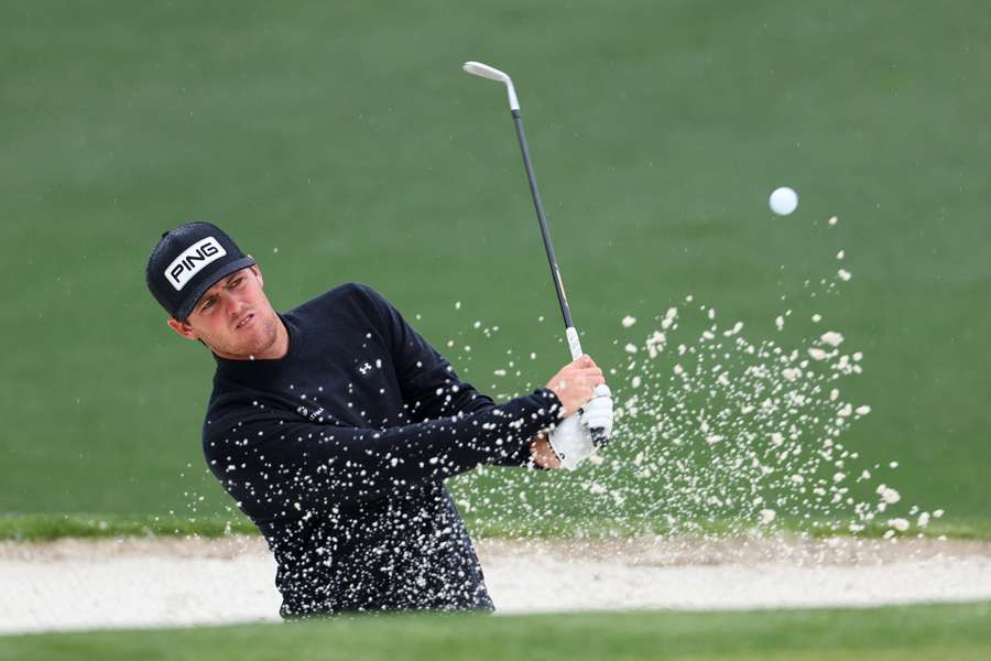 Mito Pereira in action at Augusta during Monday's practice round