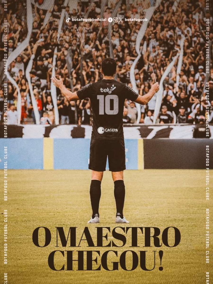 O anúncio de Nenê pelo Botafogo-PB O anúncio de Nenê pelo Botafogo-PB