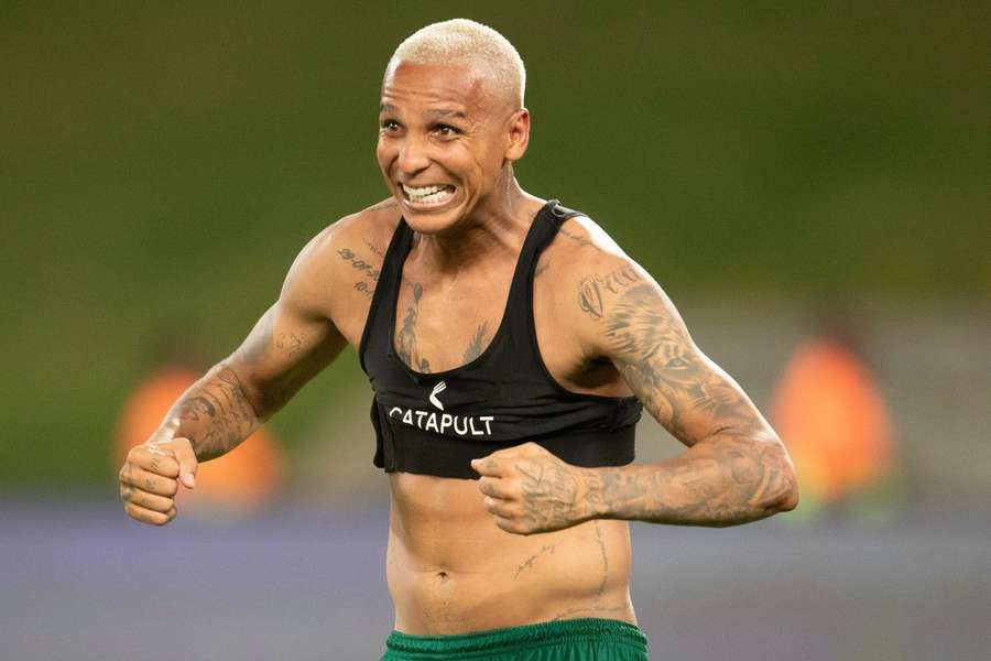 Deyverson vibra após vitória sobre o Flamengo Deyverson vibra após vitória sobre o Flamengo
