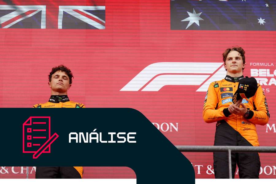 Piastri e Norris no pódio do GP da Bélgica