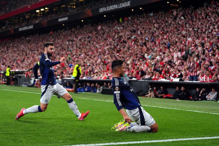 Casemiro abriu o placar em Athletic Bilbao 0x3 Manchester United Casemiro abriu o placar em Athletic Bilbao 0x3 Manchester United