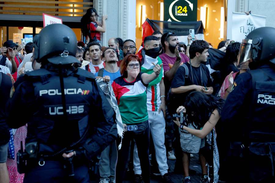 Protestos pró-Palestina em Madrid