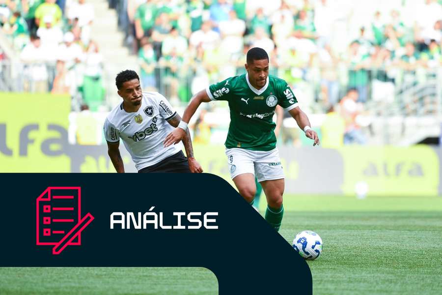 Vitor Roque durante a partida contra o Botafogo