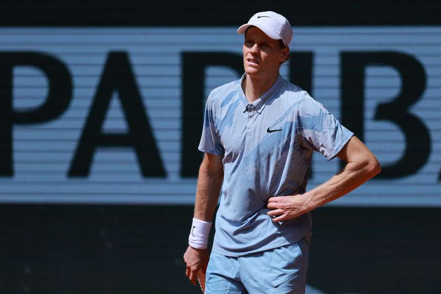 Jannik Sinner reacts during his second-round match against Juan Manuel Cerundolo Jannik Sinner reacts during his second-round match against Juan Manuel Cerundolo