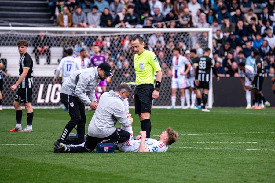 Šulc během posledního ligového utkání Lyonu.