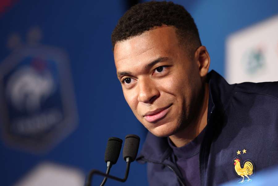 Kylian Mbappe spoke during a press conference at the Parc des Princes Stadium on Thursday