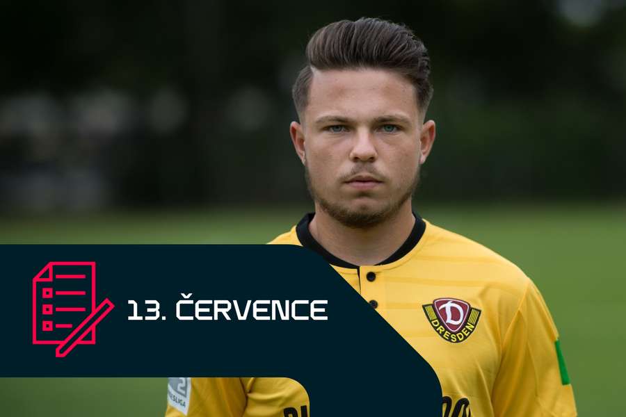Vasil Kušej v roce 2018 v dresu Dynama Drážďany.