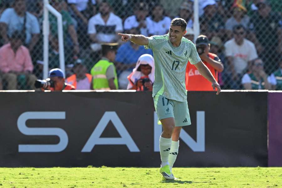 Berterame celebra su gol ante Bolivia
