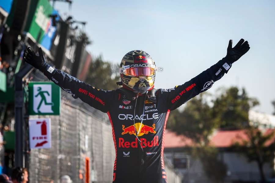 Max Verstappen na zijn zege in Mexico