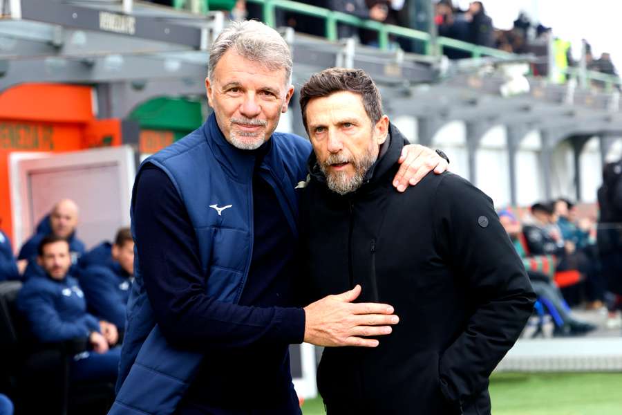 Marco Baroni e Eusebio Di Francesco prima di Venezia-Lazio