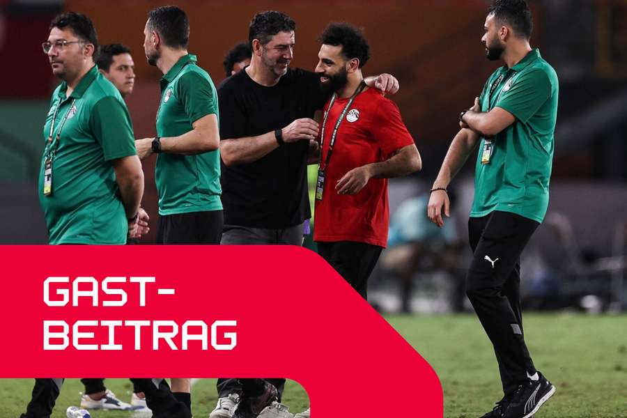 Rui Vitória mit Mohamed Salah in der ägyptischen Nationalmannschaft Rui Vitória mit Mohamed Salah in der ägyptischen Nationalmannschaft