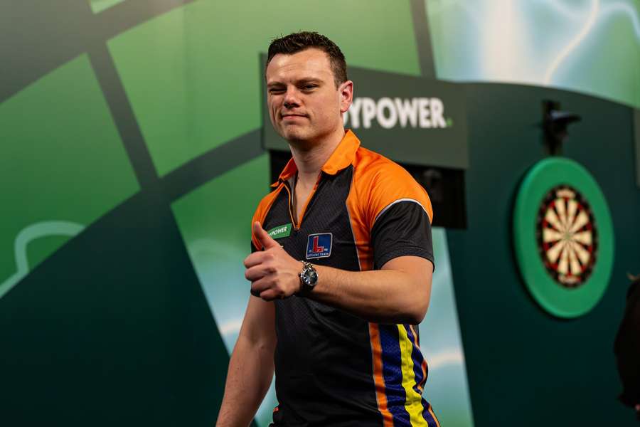 De Graaf tijdens het afgelopen WK darts in London