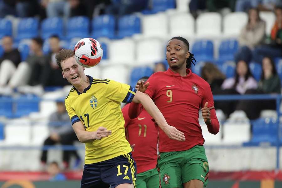 Chermiti em ação na vitória com a Suécia (1-0) na quarta-feira