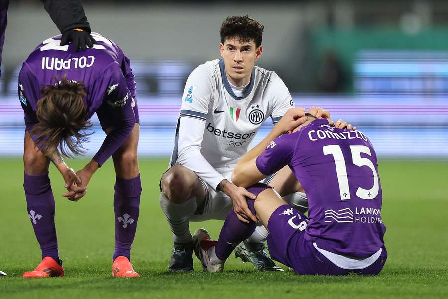 Fiorentina and Inter players react to the emergency