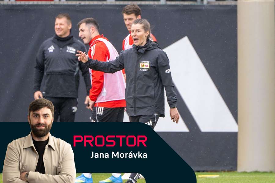 Marie-Louise Etaová na prvním tréninku Unionu Berlín.