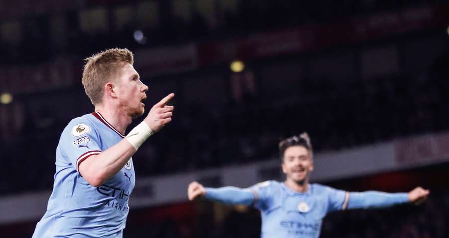 De Bruyne abriu o placar no Emirates