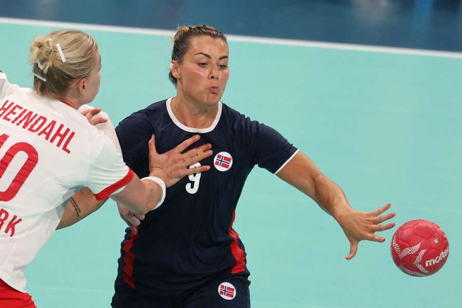 Nora Mork in action against Denmark during the 2024 Olympics