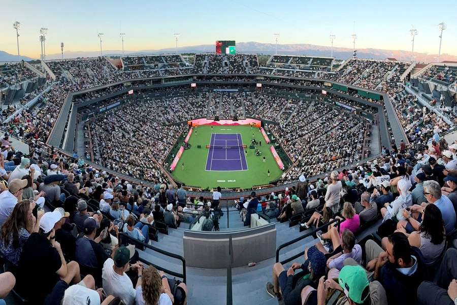 Quadra principal do torneio californiano lotou para Drake x Djokovic