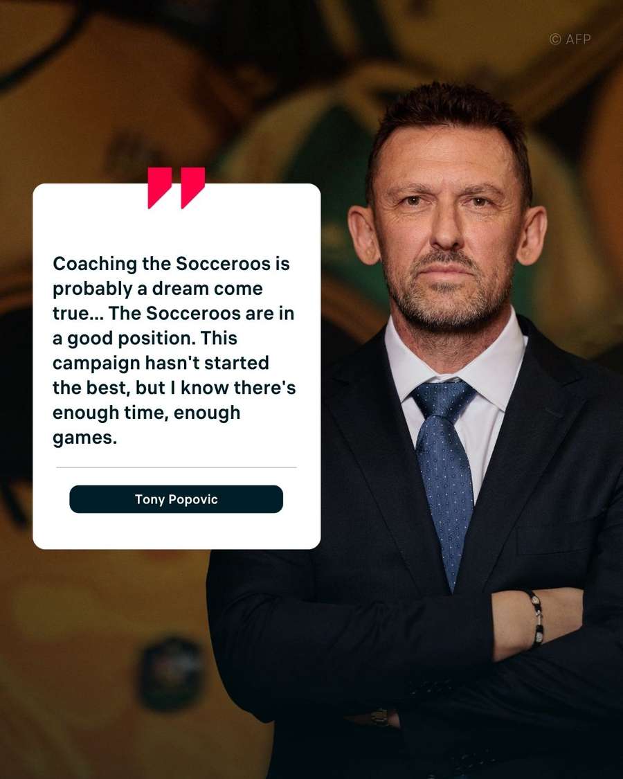 Tony Popovic's comments after being appointed head coach of the Socceroos