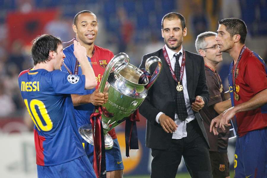2009 gewann Guardiola mit Barcelona erstmals die UEFA Champions League.
