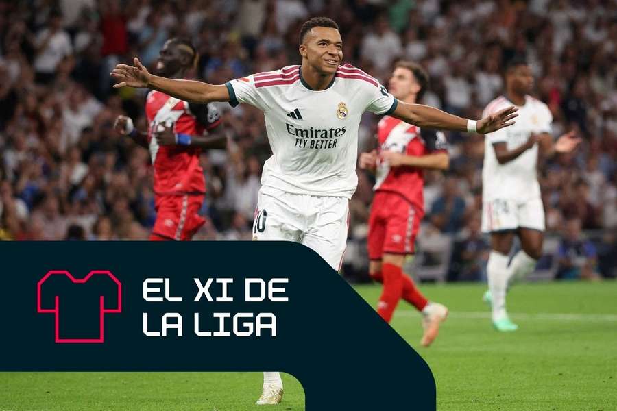Mbappé celebra uno de sus goles ante el Rayo Mbappé celebra uno de sus goles ante el Rayo