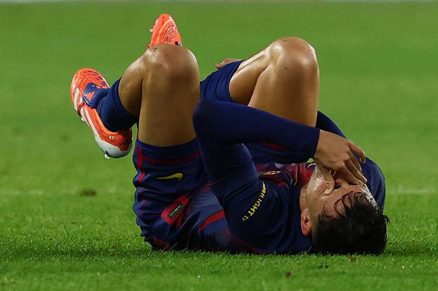 Pedri goes down injured for Barcelona Pedri goes down injured for Barcelona
