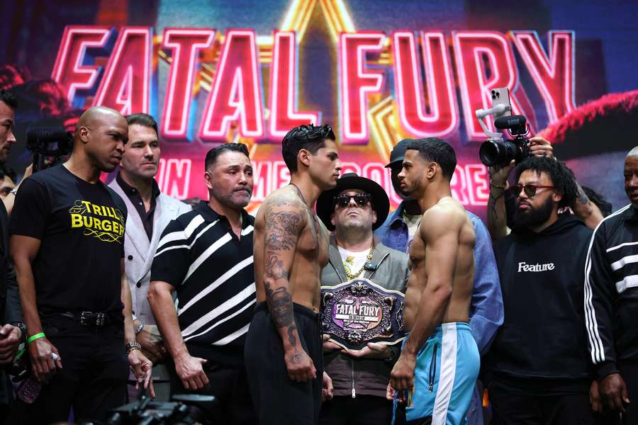 Ryan García y Rolly Romero, antes del combate.