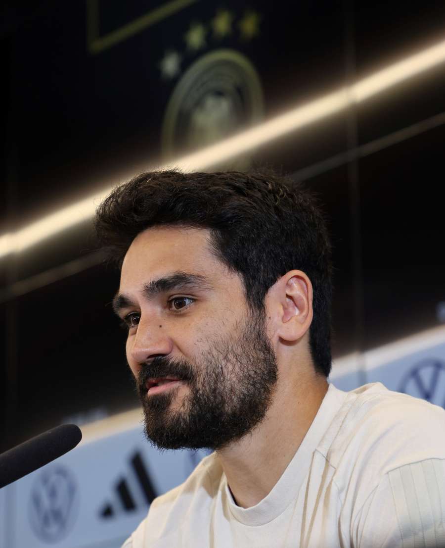 Ilkay Gundogan speaks to the media ahead of Germany's match against Colombia