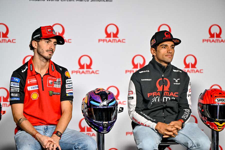 Pecco Bagnaia e Jorge Martín in conferenza stampa