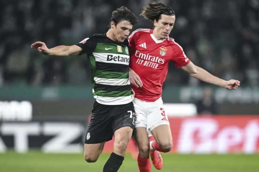 Eduardo Quaresma e Álvaro Carreras como Sporting e Benfica: ombro a ombro