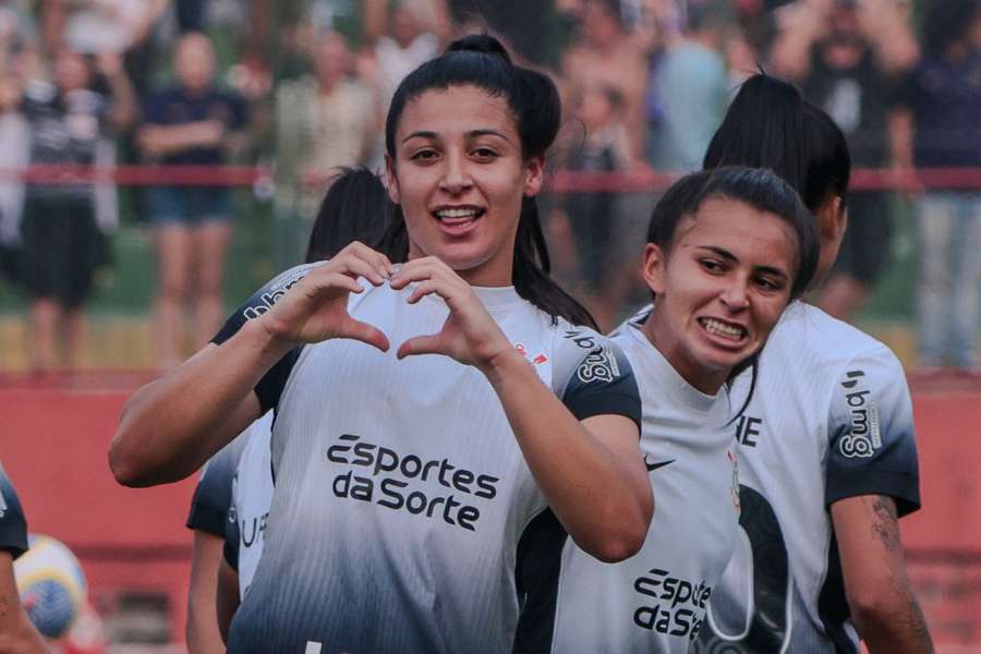 Duda Sampaio fez o gol do Corinthians contra o Palmeiras