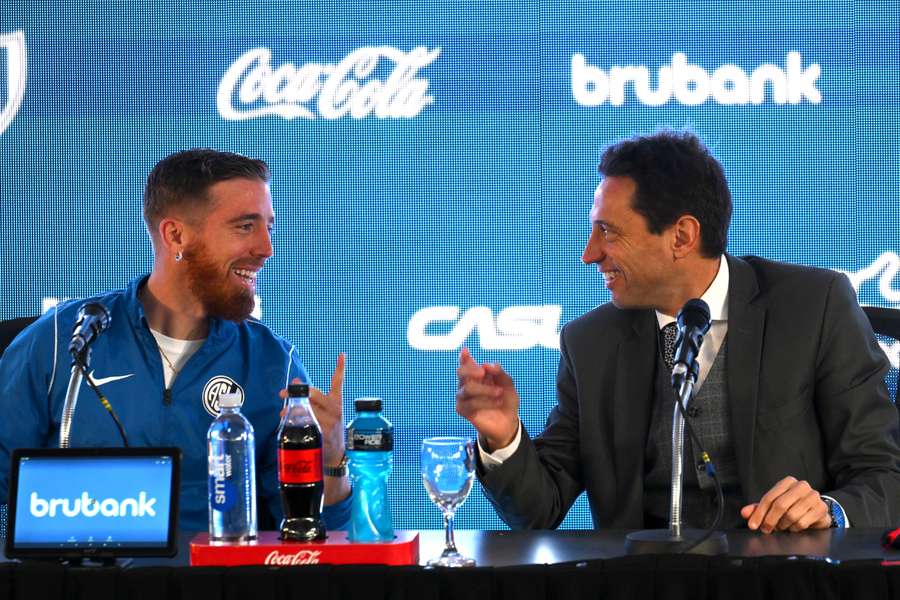 Moretti, en septiembre de 2024 en la presentación de Iker Muniain como jugador de San Lorenzo Moretti, en septiembre de 2024 en la presentación de Iker Muniain como jugador de San Lorenzo