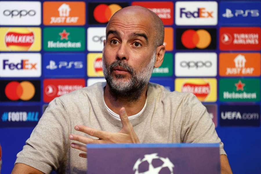 Guardiola en conférence de presse.