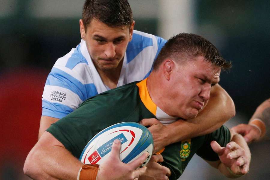 Jasper Wiese in action for South Africa against Argentina