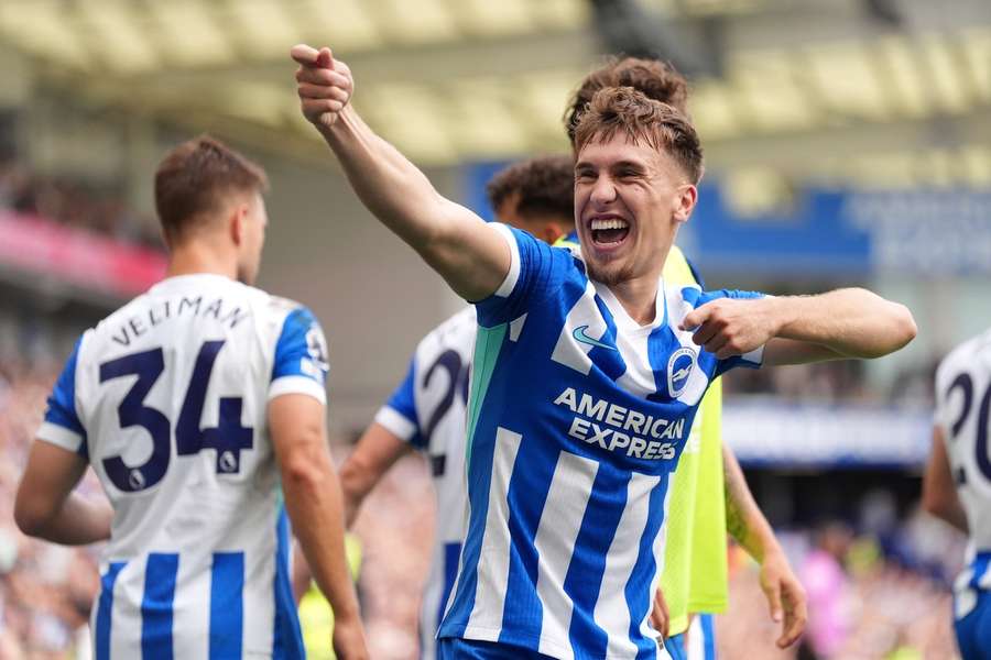 Gruda garantiu a vitória do Brighton sobre o Manchester City