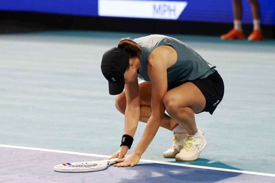 Iga Swiatek în meciul cu Linette