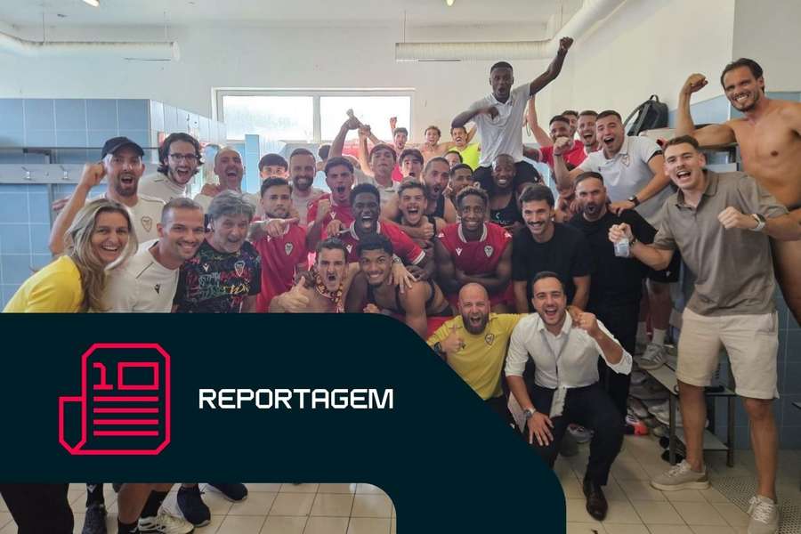 A festa do Salgueiros após eliminar o Feirense A festa do Salgueiros após eliminar o Feirense