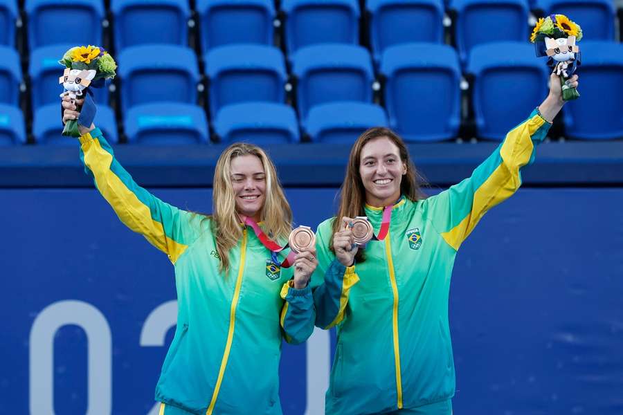 Stefani met Laura Pigossi op de Olympische Spelen in Tokio